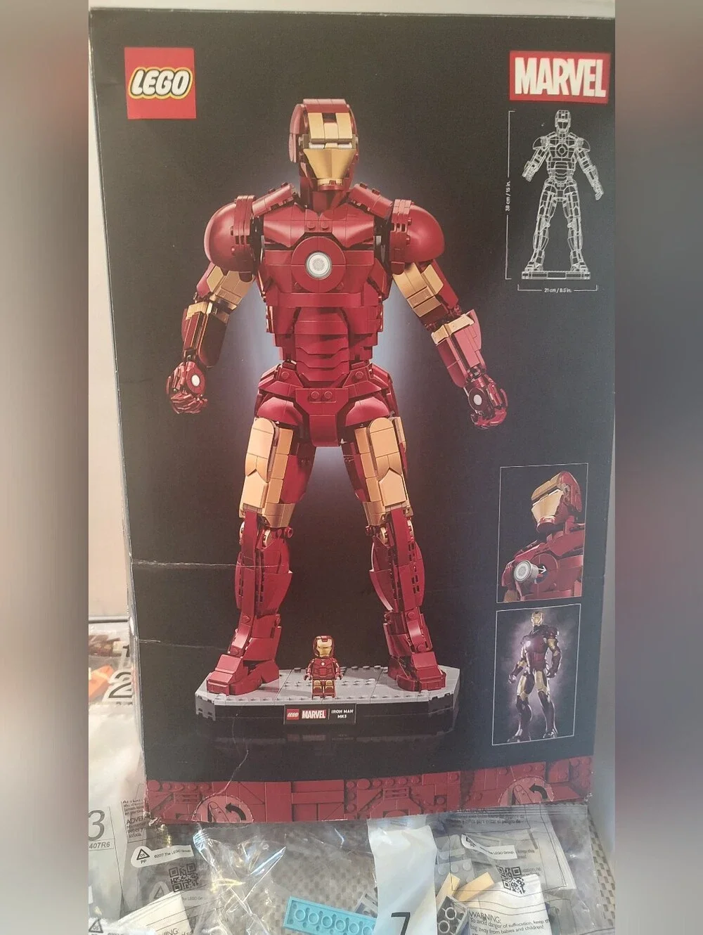 Lego 76344 Iron Man Mark 3 Collectors' Edition New Box Opened Marvel Infinity